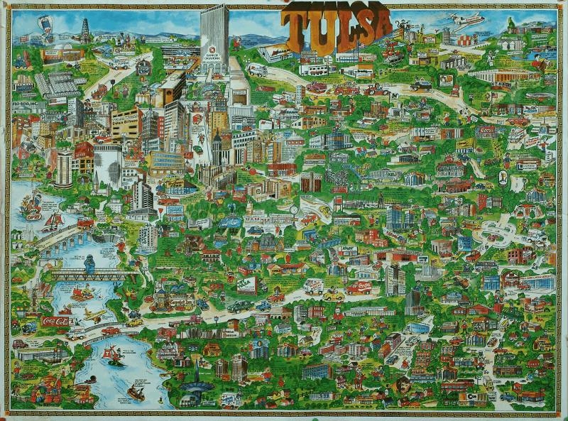 Promotional Map of Tulsa